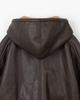THEENDQUESTION Hooded Shearling Jumper / Brown