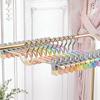 Gifts Short Neck Trouser Clip Non-slip Rainbow Colors Short Neck Trouser Rack Traceless Household Trouser Hanger
