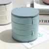 with Lid Desktop Storage Box Multilayer Earring Ring Box Rotating Plastic Stand  Women
