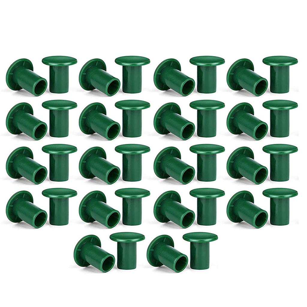 36Pcs Green Bamboo Canes Stick End Caps PVC For Injury Prevention for Home Garden Fence Stick Safety Cane Caps