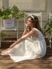 Liel Rosehip Dot-Chiffon Dress (White)
