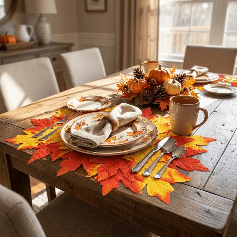 Quick Dry Thanksgiving Decorative Placemat Absorbent Kitchen Drying Mat Trivet Mat Thanksgiving