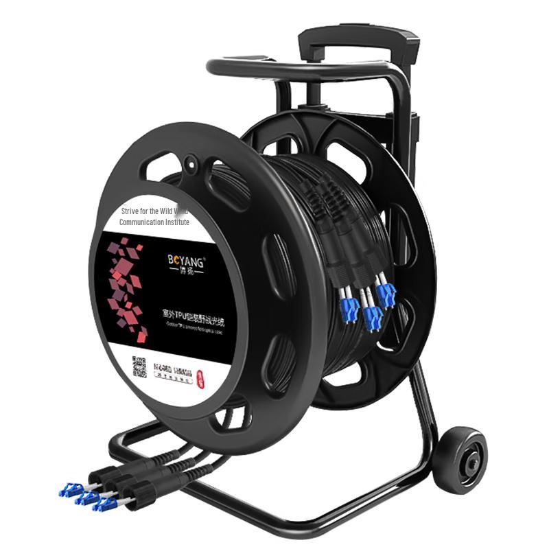 Boyang Outdoor Armored Single-Mode Fiber Optic Cable with Handheld Reel