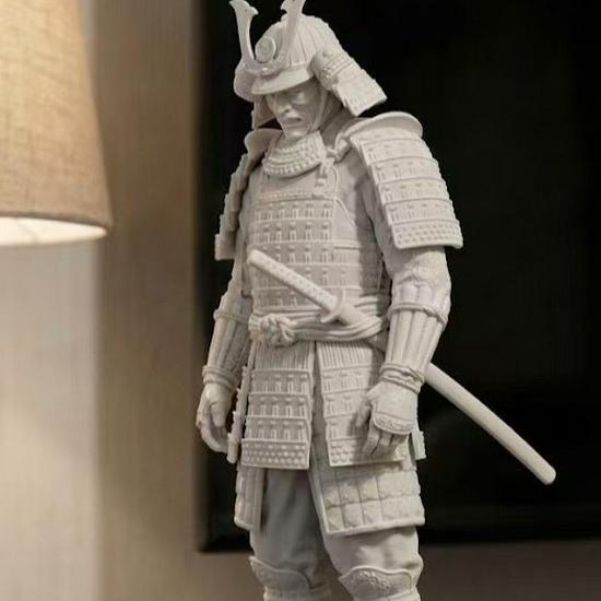 3D Printed Samurai Figure Model: Trendy Halloween Creative Toy