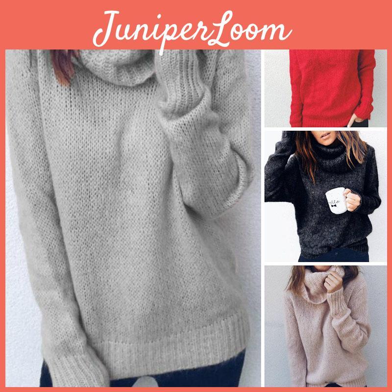 Fashionable Women Winter Warm Turtleneck Sweater Pullover With Practical Design