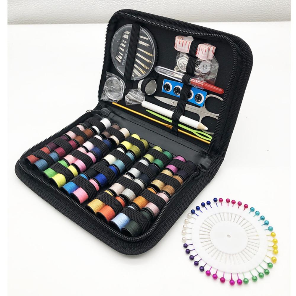 Set Kit Cucito Casa Viaggio Fai da Te Strumenti Cucito Portatili Scatola Cucito Multifunzione per Casa