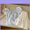 Stylish Summer Outfit Set For Girls Featuring Fashionable Cotton Shirt And Versatile Skirt