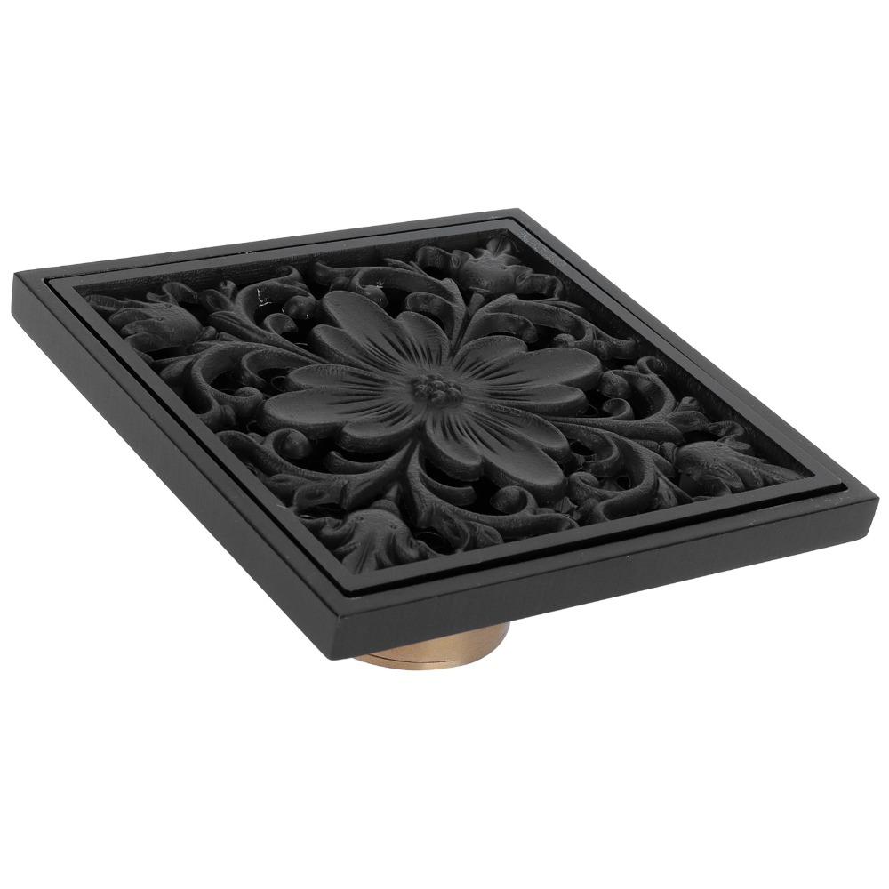 Brass Floor Strainer Square Floor Drain Universal Fit Concealed Floor Drain  Commercial Use