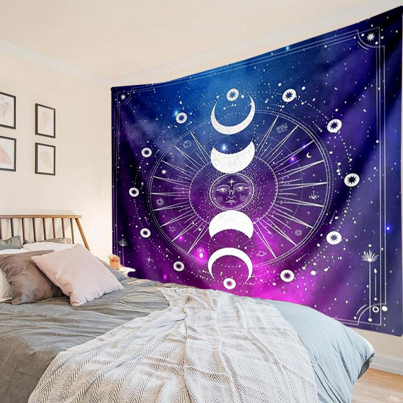 Astrological Symbols Mandala Tapestry Room Decoration Wall Hanging for Living Room Bedroom, Dormitory, Birthday and Christmas Gifts