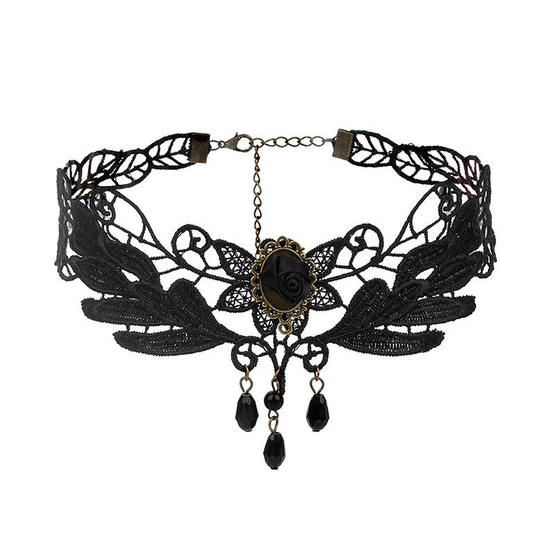 Dark Gothic Lolita Chocker Neckchain Collar with Gift Box