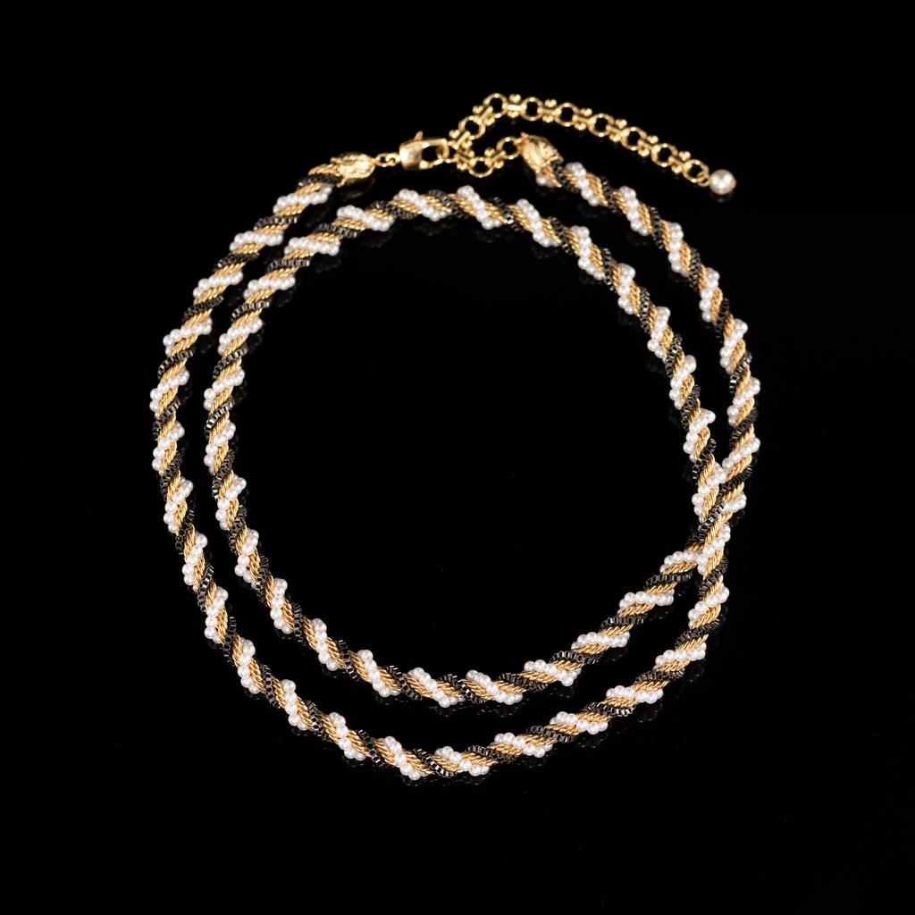 Direktlieferung Mittelalterlicher Vintage Schmuck Nischen Design Französische Retro Schlüsselbein Kette Halskette Halskette Neu