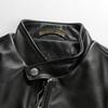 Exporting Japanese locomotive retro leather jacket men's stand-up collar leather letter full-grain scalper jacket