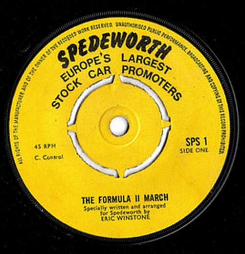 

7inch Record ERIC WINSTONE The Formula II March SPS1 Spedeworth 1967 UK Soundtracks Musicals Used