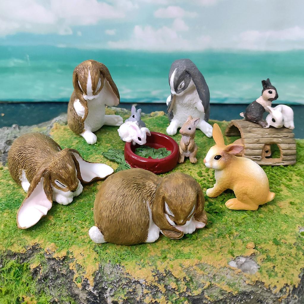 Charming Plastic Rabbit Figurine Realistic Floppy Eared Bunny For Kids Educational Playtime And Imaginative Role Playing