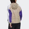 Adidas CNY Series New Year Patchwork Print Sport Hooded Jacket Women Outerwear Khaki-Brown GP0611