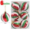 24/6PCS Christmas Balls Electroplating Color Painting Xmas Round Ball Xmas Tree Hanging Pendants Ornaments New Year Party Decor