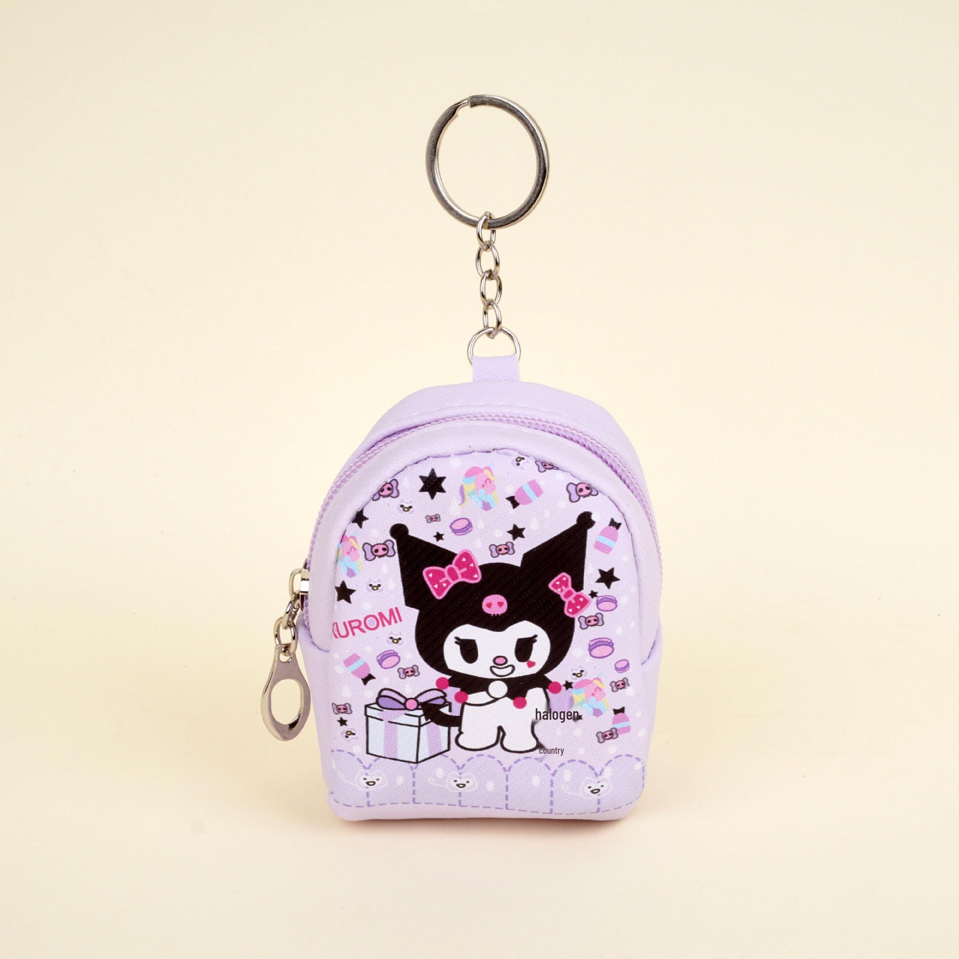 

Мультяшний міні-рюкзак Куромі: Милий гаманець для монет та універсальне сховище для навушників та помади