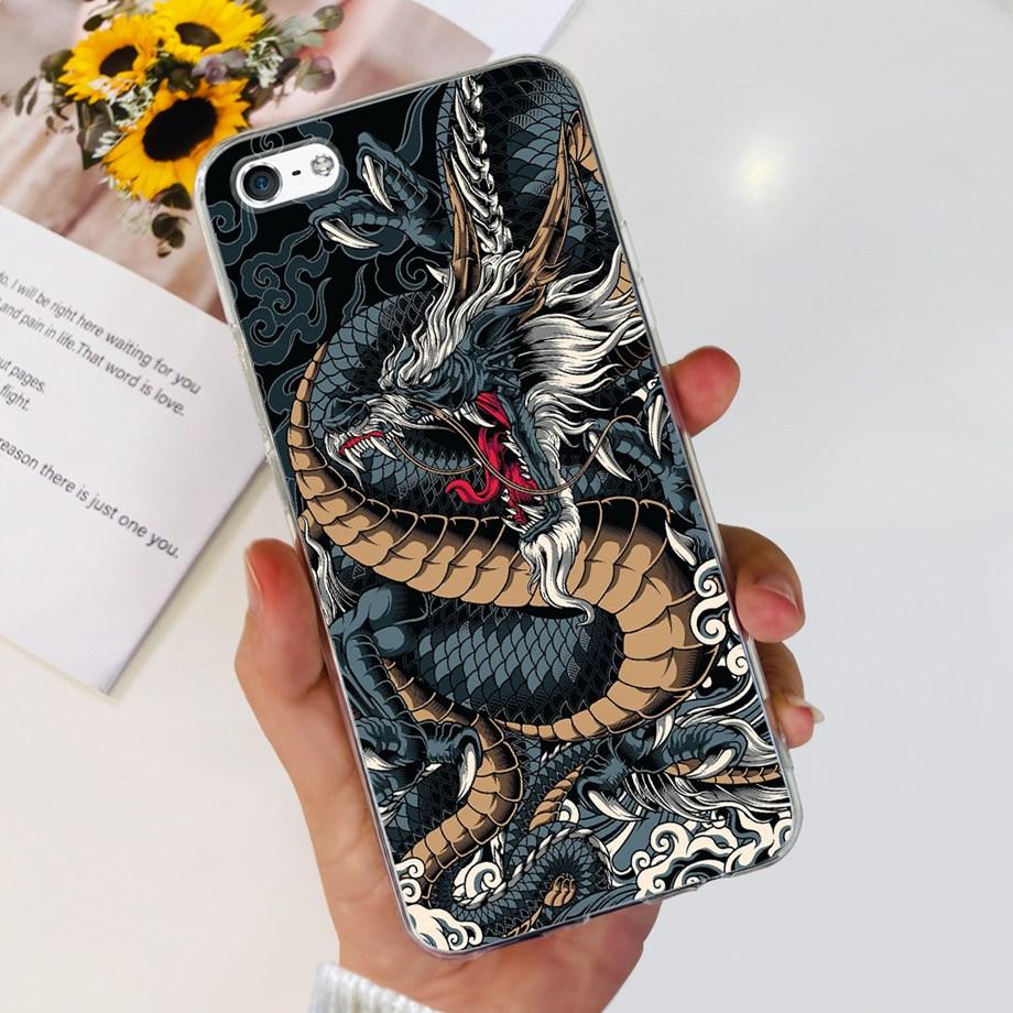 Für iPhone 5 5s Handyhülle iPhone SE 2016 Rückseite Weiches TPU Transparenter Silikon-Stoßfänger Blume Schmetterling Auf Apple iPhone5 5 s