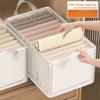Klare Faltbare Kleideraufbewahrungsboxen für die Organisation im Kleiderschrank zu Hause Ein mehrschichtiger Schubladeneinsatz für Hosen und Hemden