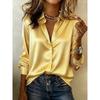 Vintage Color-Block Striped Satin Long Sleeve Shirt Women Relaxed Fit Office Casual 2026