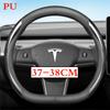 36-38 CM Potah volantu z semišové kůže pro Tesla Model 3 Y S X      2024 2025 2026 Příslušenství