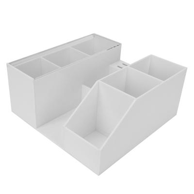 Opbergdoos voor Wimperextensiegereedschap Make-up Schoonheid Nail Art Gereedschapskoffer Organizer (Wit)