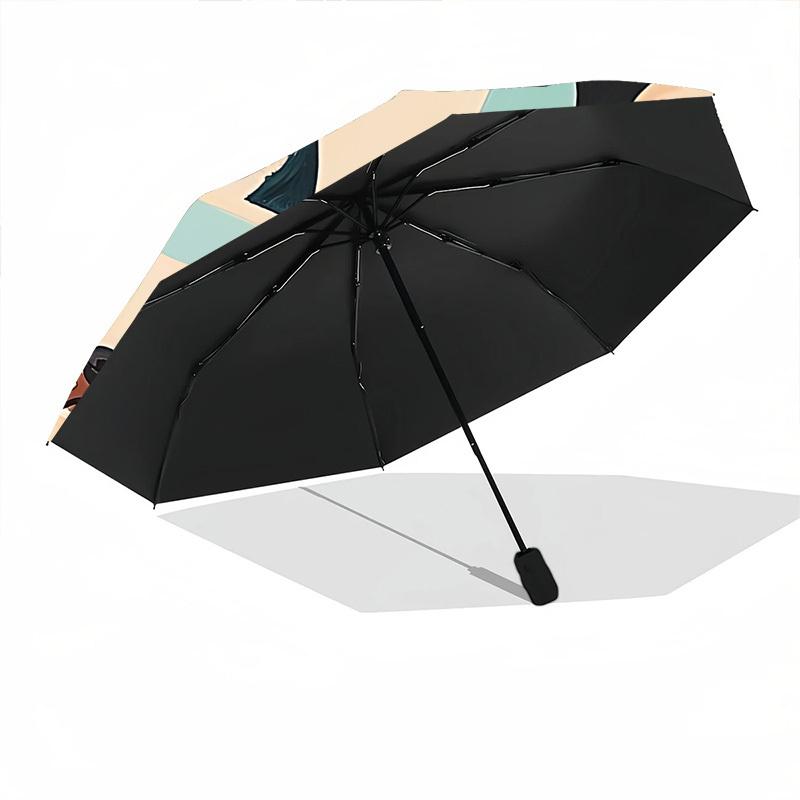 1pc Dogs Pet Fashionable Automatic Opening/Closing Folding Umbrella with 8 Bones, Windproof Portable, Daily Use052