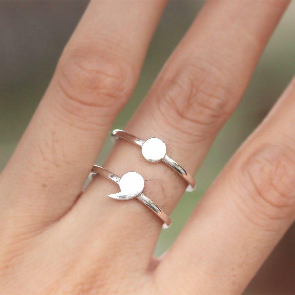 Fashion Personality Minimalist Geometric Size Round Bead Open Ring Ring no. 10