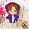 Niannyyhouse 20cm Doll Clothes Cotton Doll Clothes Jacket Shorts 2 Piece Set Hip Hop Clothes Doll Baby Clothes for Stuffed Toys Purple Dress Up +