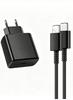 45W EU USB-C fast charger with 2-meter USB-C data cable, USB-C interface charger for Mobile phones with type-c interface