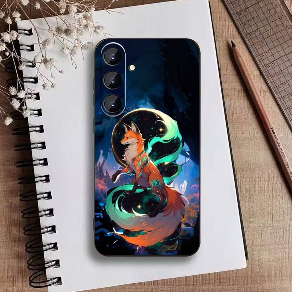 Sunny Fox Phone Case For Samsung Galaxy A73,A21s,A22,A31,A52,A53,A71,A41Soft Black Shell