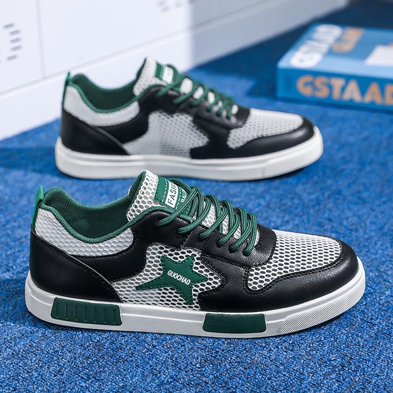 Mesh shoes men s summer breathable mesh hollow lightweight thin men s shoes 47 large size 2025 new casual mesh board shoes 39