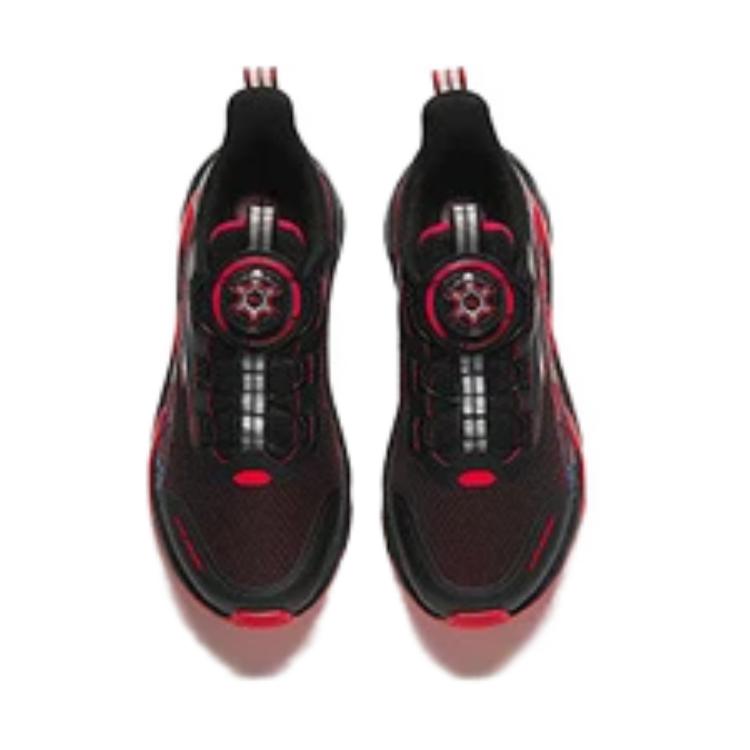 Anta Childrens Red Flame Fabric Fashion Versatile Non-Slip Wear-Resistant Low-Top Running Shoes Kids Sneaker Black A12435524-5