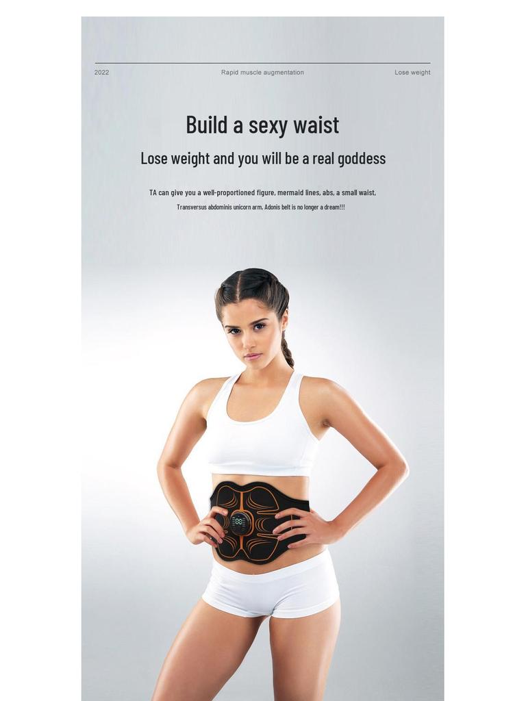 EMS Abdominal Training Belt for Home Fitness - Unisex Waist Muscle Stimulator