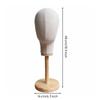Mannequin Head Stand Wooden Base Hat Home Storage