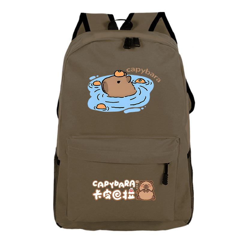 

Новый трендовый рюкзак Kapibara с персонализацией для учеников начальной и средней школы, большой вместимости, однотонный, в корейском стиле, школьный рюкзак No Spec