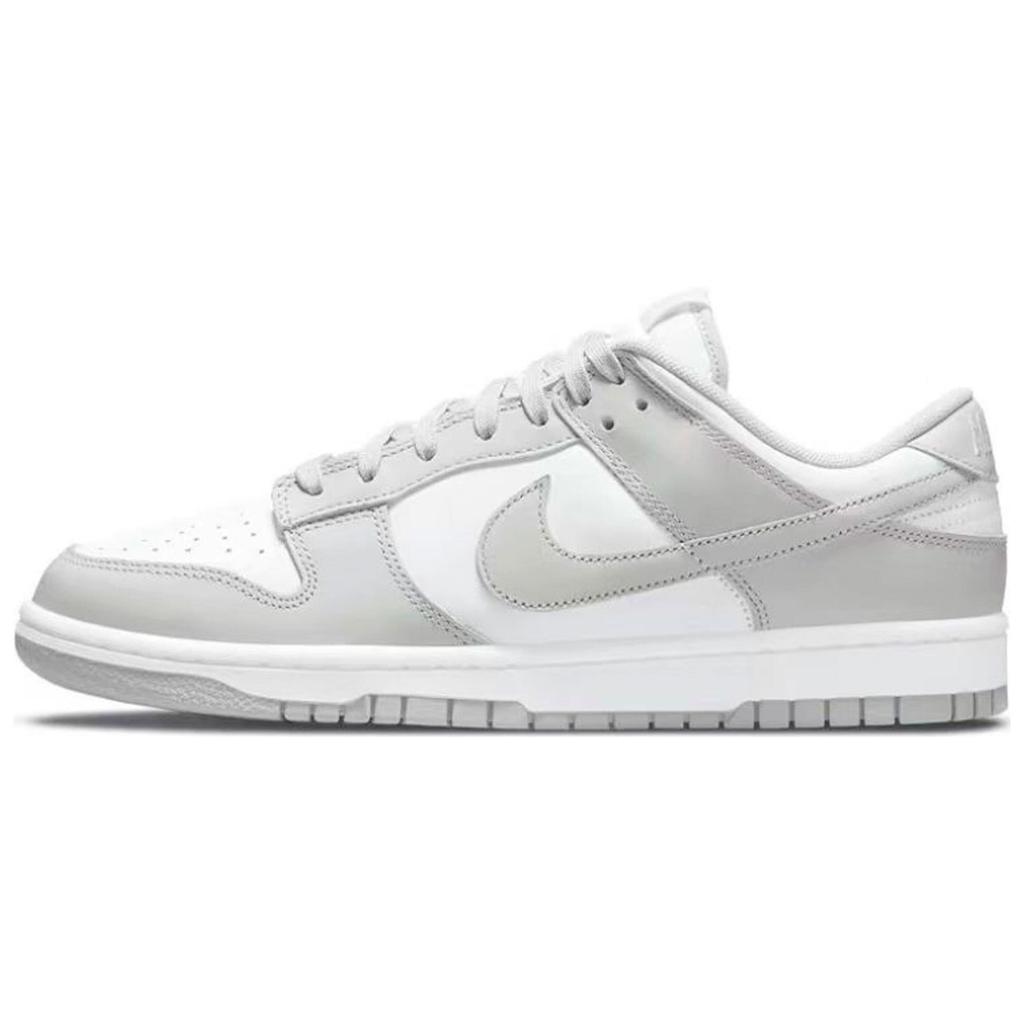 Nike Dunk Slip Resistant Abrasion Resistant Low top Skateboard Shoes Men's Gray White Silver DD1391-103(Team113-BOX)