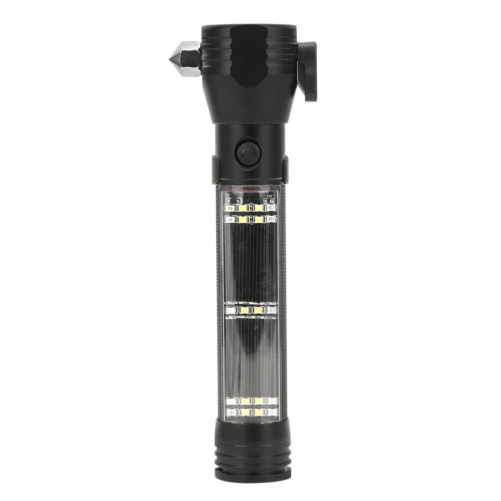 LED Solar Flashlight High Brightness Magnetic Torch USB Charging for Repairing Emergency