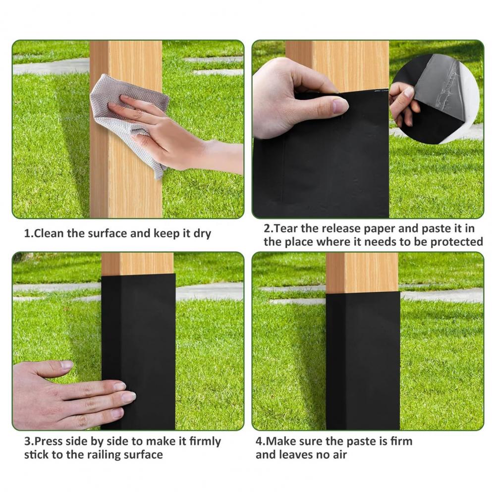 6/12Pcs Outdoor Post Protection Kit Wooden Fence Protective Cover Waterproof Corrosion-Resistant Anti-Corrosion
