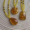 Retro Imitation Amber Necklace For Men And Women Long Pendant Sweater Chain Mother'S Day Gift