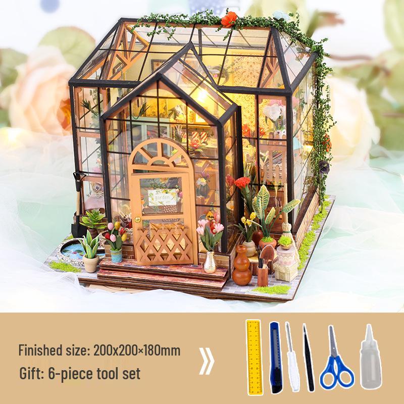DIY Handcrafted Miniature Jenny's Flower House Model - Christmas Ornament Toy Gift