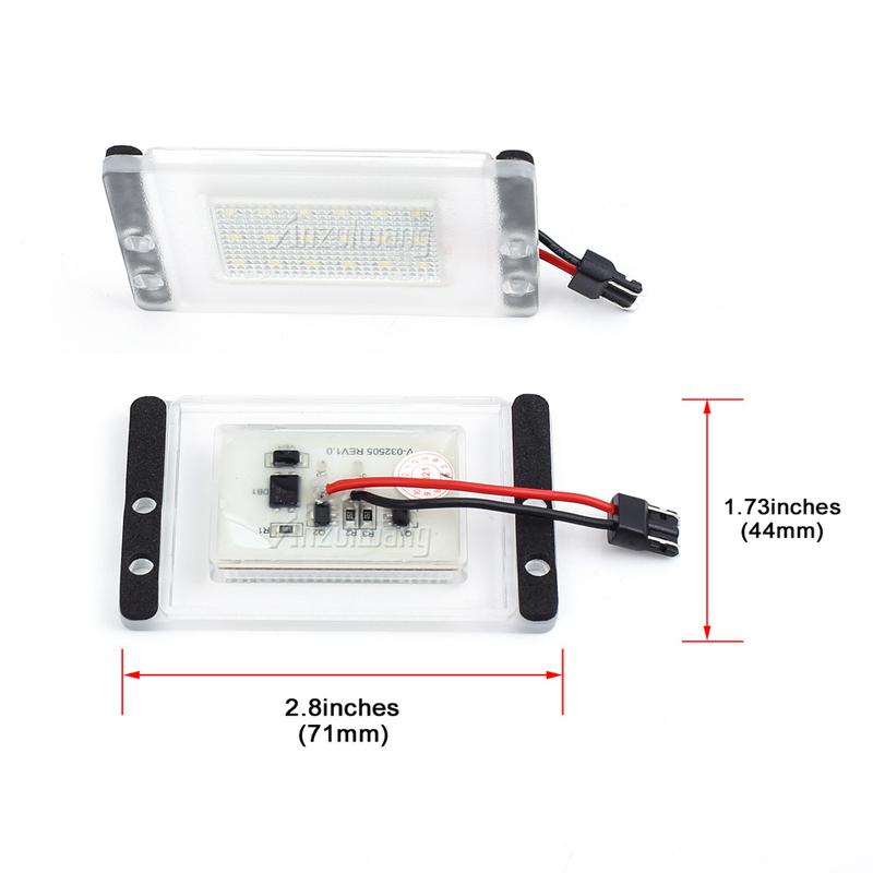 2pcs Car Tail White LED License Plate Number Light Led Auto Number Backlight Fit For Volvo V70 1997-2000