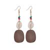 Cartoon Sweet and Cute Colorful Rice Ball Mushroom Pendant Geometric Circle Earrings Women's Jewelry Gift Clothing Accessories