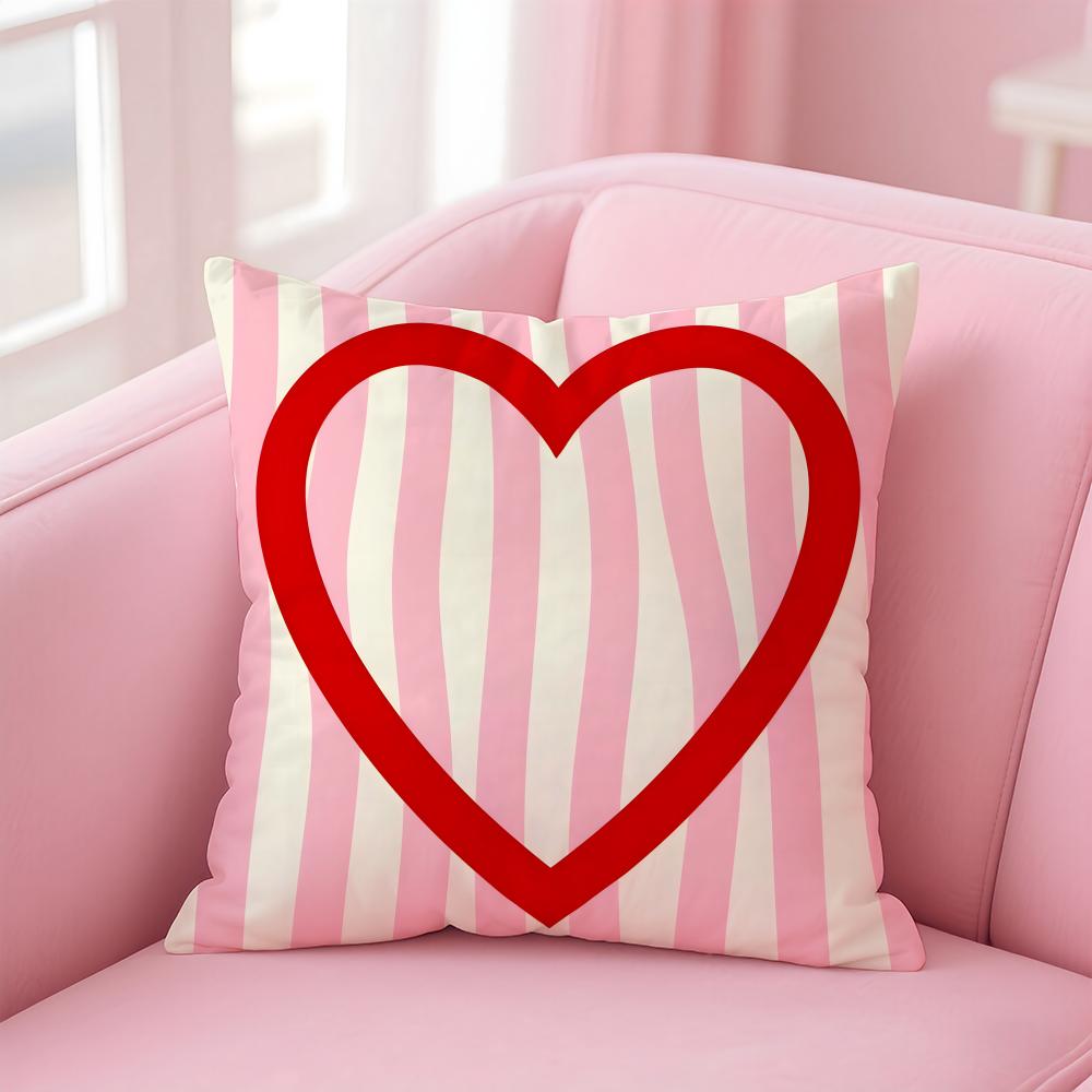 Moderne Pinke Liebe Kunst Luxuriöse Kissenhülle Kissenbezug Weicher Freundlicher Stoff Verdeckter Reißverschluss