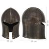 VidaXL Antique Medieval Knight Helmet for LARP Silver Steel