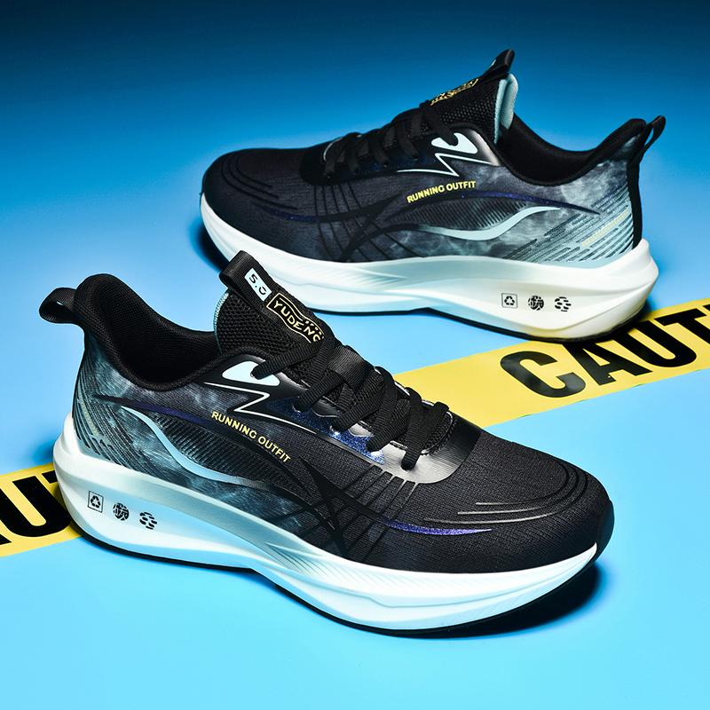 Sneakers Summer New Mesh Breathable Carbon Plate Lightweight Racing Shoes Shock Absorption