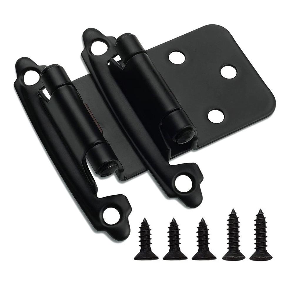 2pcs/set Creative No Slotted Door Cabinet Hinges Connector Folded Cupboard Close Hinges Interior Flat Open Furniture Hardware