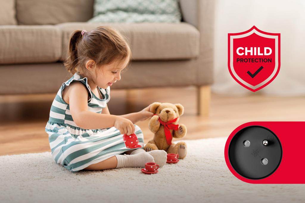 Rebel 1.5m 5-Socket Power Strip Extension Cord