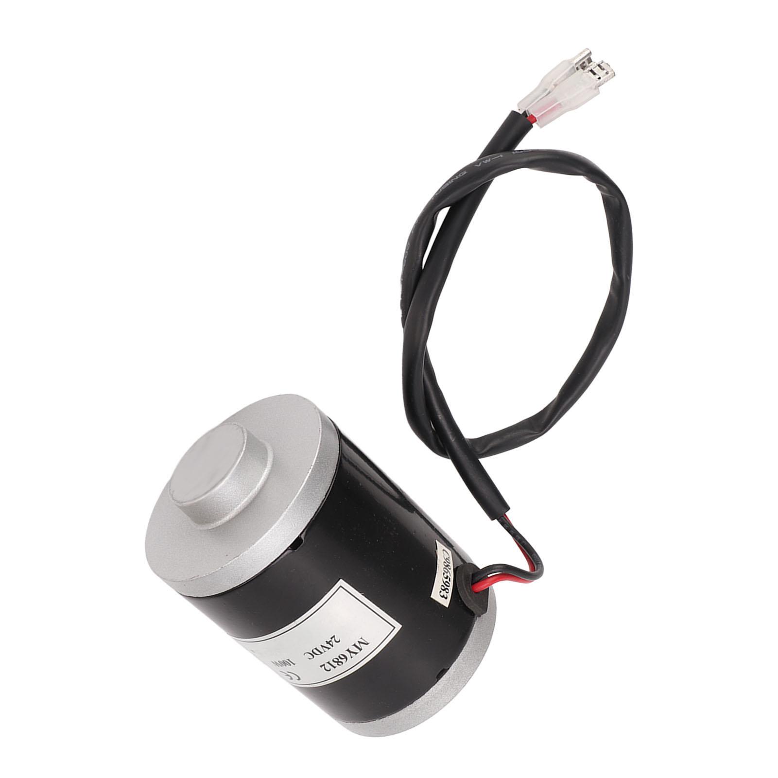 Motor de Escobillas de 24V 100W 2 Modos de Rotación Material de Aluminio Gran Par 2700RPM Motor de Escobillas con Polea de Correa