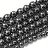Natural Hematite Black Gallstone Round Beads for DIY Jewelry: Bracelets, Necklaces, Earrings (4-12mm)